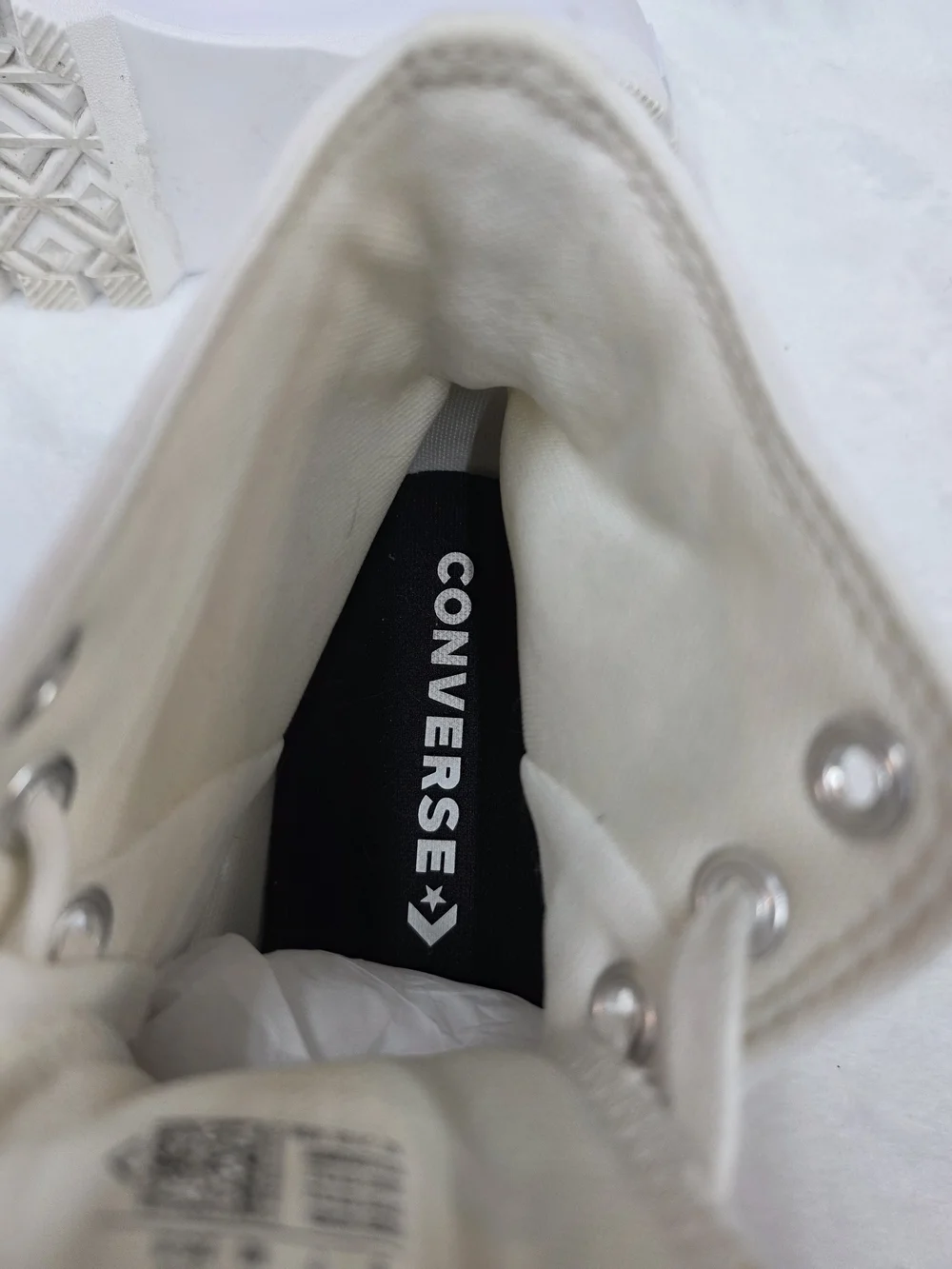 Converse Women's White Platform Lug Sole High-Top Sneakers - Picture 9 of 10